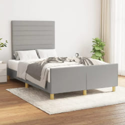 VIDAXL Cadre de lit Gris clair 120x200 cm