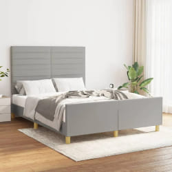 vidaXL Cadre de lit 140x200 cm - Gris clair