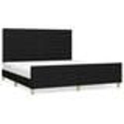 vidaXL Cadre de lit sans matelas noir 160x200 cm tissu - 160 x 200 cm