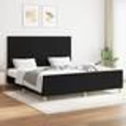 vidaXL Cadre de lit sans matelas noir 180x200 cm tissu - 180 x 200 cm