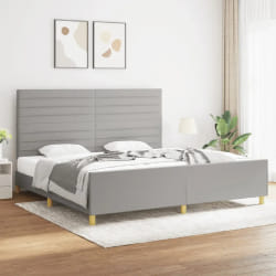 vidaXL Cadre de lit sans matelas 200x200 cm - Gris clair