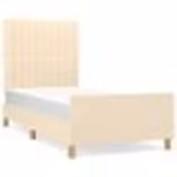 vidaXL Cadre de lit sans matelas crème 80x200 cm tissu - 80 x 200 cm