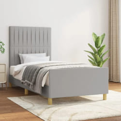 vidaXL 100x200 cm Gris clair