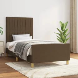Cadre de lit 100x200 cm - Marron foncé