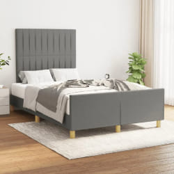 vidaXL Cadre de lit gris foncé 120x200 cm