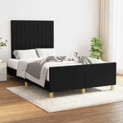 Cadre de lit sans matelas noir 120x200 cm