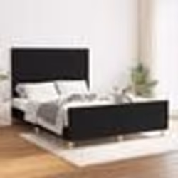 vidaXL Cadre de lit sans matelas noir 140x190 cm tissu - 140 x 190 cm