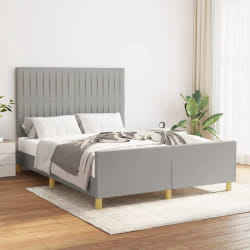 vidaXL Cadre de lit - Gris Clair 140x200 cm