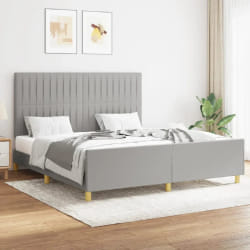 VIDAXL Cadre de lit 160x200 cm - Gris clair