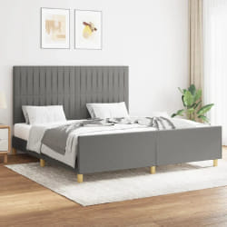 vidaXL Cadre de lit - Gris foncé - 160x200 cm