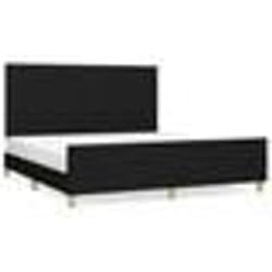 vidaXL Cadre de lit sans matelas noir 160x200 cm tissu - 160 x 200 cm