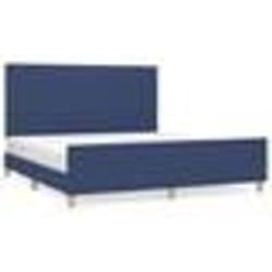 vidaXL Cadre de lit sans matelas bleu 160x200 cm tissu - 160 x 200 cm