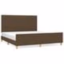 vidaXL Cadre de lit sans matelas marron foncé 180x200 cm tissu - 180 x 200 cm