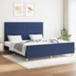 vidaXL Cadre de lit sans matelas bleu 180x200 cm tissu - 180 x 200 cm