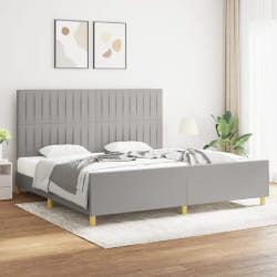 vidaXL Cadre de lit 200x200 cm - Gris clair