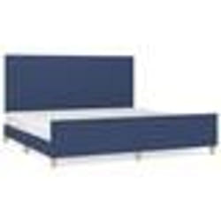 vidaXL Cadre de lit avec tête de lit Bleu 200 x 200 cm Tissu 3125249