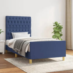 vidaXL Cadre de lit - Bleu 100x200 cm