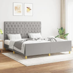 vidaXL Cadre de lit 160x200 cm - Gris clair