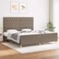 vidaXL Cadre de lit sans matelas taupe 180x200 cm tissu - 180 x 200 cm