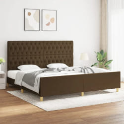 VIDAXL Tissu marron foncé