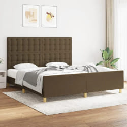 vidaXL Cadre de lit sans matelas - Marron foncé