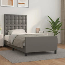 VIDAXL Cadre de lit similicuir gris 80 x 200 cm