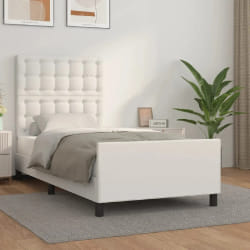 vidaXL Cadre de lit - Blanc 90x200 cm