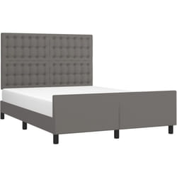 Cadre De Lit Sans Matelas Gris 140x190 Cm Similicuir Vidaxl