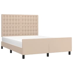 Cadre De Lit Sans Matelas Cappuccino 140x190 Cm Similicuir Vidaxl