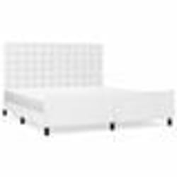 vidaXL Cadre de lit sans matelas blanc 160x200 cm similicuir - 160 x 200 cm