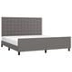 vidaXL Cadre de lit sans matelas gris similicuir - 180 x 200 cm