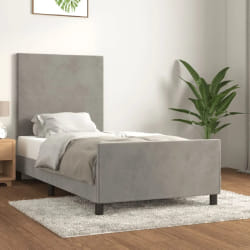 VIDAXL vidaXL Cadre de lit - Gris clair 90x190 cm