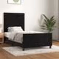 vidaXL Cadre de lit sans matelas noir 100x200 cm velours - 100 x 200 cm