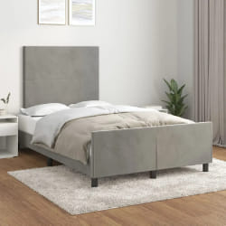 vidaXL Cadre de lit gris clair 120x200 cm