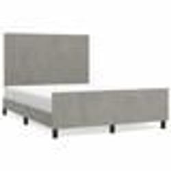 vidaXL Cadre de lit sans matelas gris clair 140x190 cm velours - 140 x 190 cm