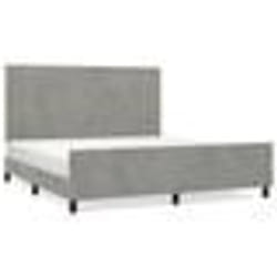 vidaXL Cadre de lit sans matelas gris clair 160x200 cm velours - 160 x 200 cm