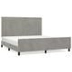 vidaXL Cadre de lit sans matelas gris clair velours - 180 x 200 cm
