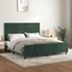 vidaXL Cadre de lit sans matelas vert foncé velours - 180 x 200 cm