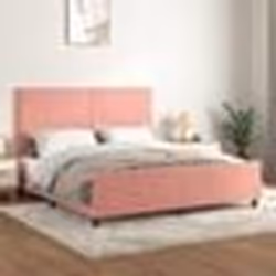 vidaXL Cadre de lit sans matelas rose velours - 180 x 200 cm