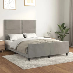 vidaXL Cadre Gris Clair 140x200
