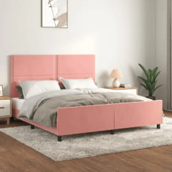 VIDAXL Cadre de lit sans matelas - Rose