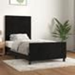 vidaXL Cadre de lit sans matelas noir 90x190 cm velours - 90 x 190 cm
