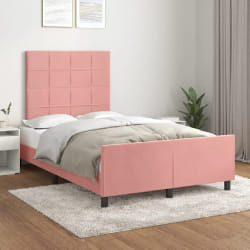 vidaXL Cadre de lit - Rose 120x200 cm