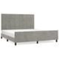 vidaXL Cadre de lit sans matelas gris clair 160x200 cm velours - 160 x 200 cm