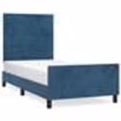 vidaXL Cadre de lit sans matelas bleu foncé 90x190 cm velours - 90 x 190 cm