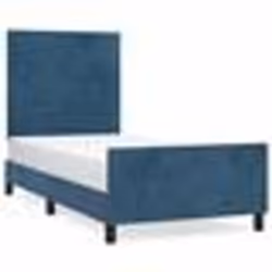 3125798 vidaXL Cadre de lit avec tête de lit Bleu foncé 90x200 cm Velours