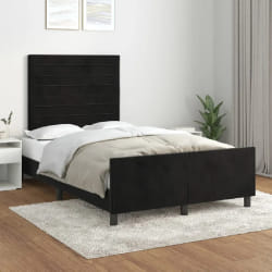vidaXL Cadre de lit sans matelas noir 120x200 cm velours - 120 x 200 cm