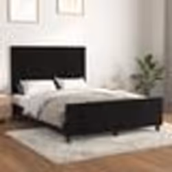 vidaXL Cadre de lit sans matelas noir 140x190 cm velours - 140 x 190 cm