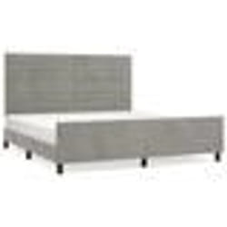 vidaXL Cadre de lit sans matelas gris clair velours - 180 x 200 cm