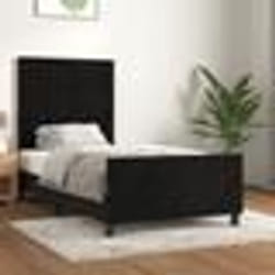 vidaXL Cadre de lit sans matelas noir 80x200 cm velours - 80 x 200 cm